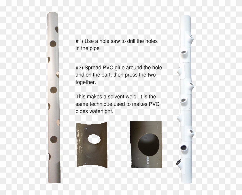 Making Pvc Pipe Into Vertical Towers - Make Hole In Pvc Pipe Clipart #3316738