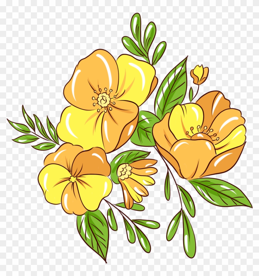 Plantas Pintadas A Mano Flores Ramos Pintados Botánicas - 植物 手繪 Clipart