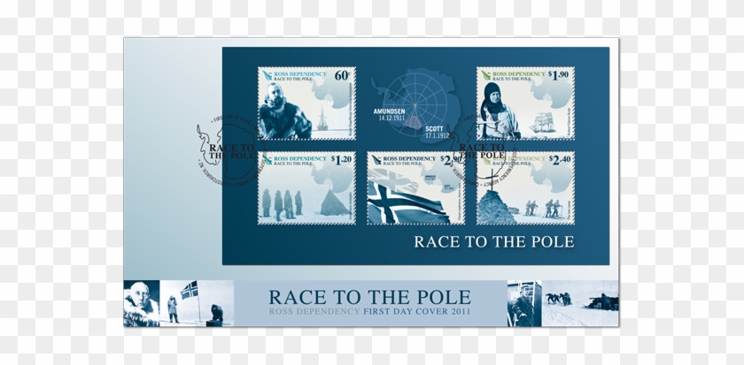 Miniature Sheet First Day Cover - Roald Amundsen South Pole Stamps Clipart #3317608