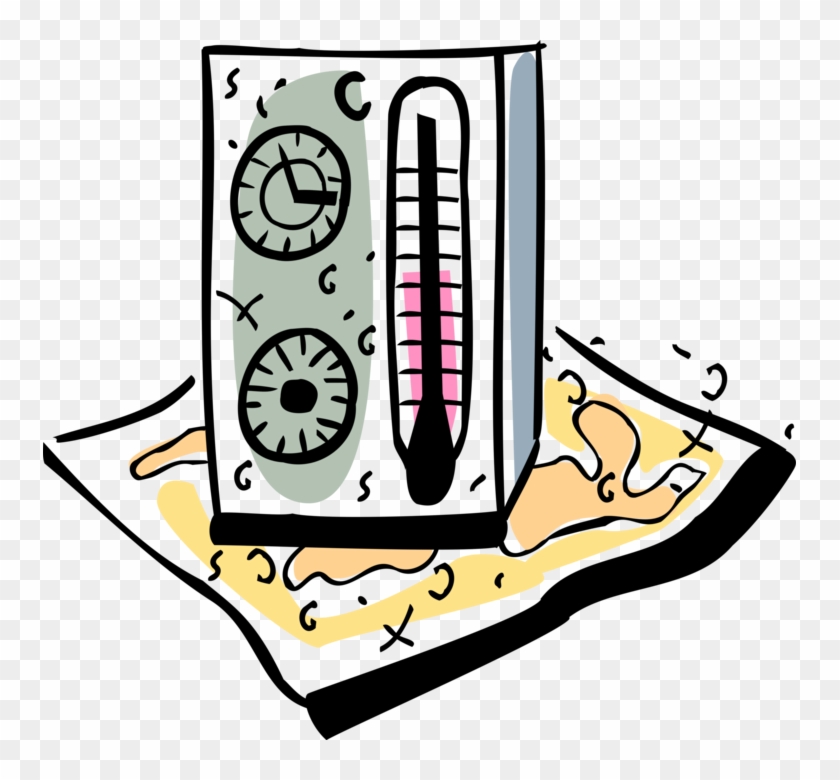 Vector Illustration Of Thermometer For Measuring Air Clipart #3317831