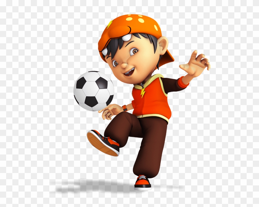 Boboiboy Playing Football - Clipart Boboiboy - Png Download