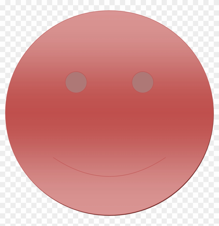 Red Gradient Smiley Face - Circle Clipart