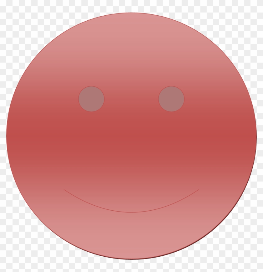 Red Gradient Smiley Face - Circle Clipart #3318577