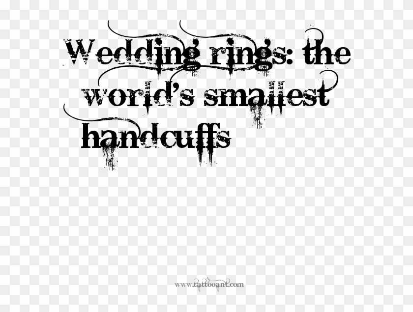 Wedding Rings The World's Smallest Handcuffs - Calligraphy Clipart