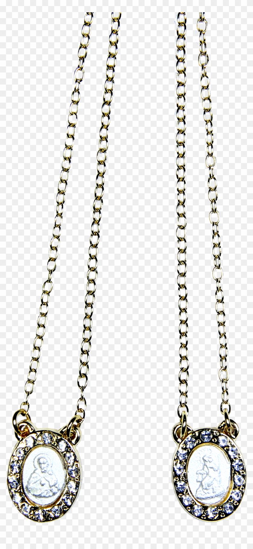 Escapulário Folhado Ouro Com Imagem Em Fundo Branco - Chain Clipart