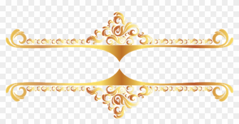 Gold Golden Ouro Dourado Transparent Background - Border Vector Clipart Png