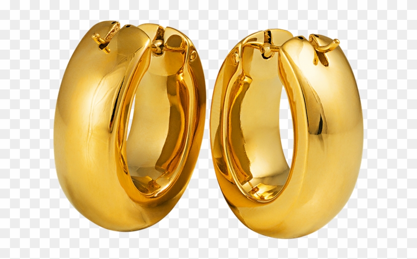 Brinco De Ouro 18k De Argola - Earrings Clipart #3319405
