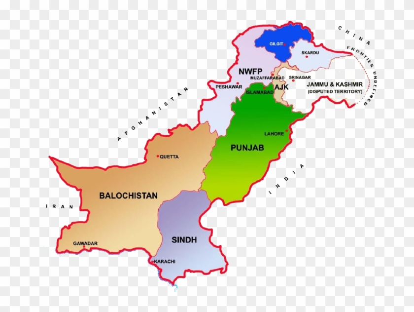 Pakistan Map Png - Largest Province Of Pakistan Clipart
