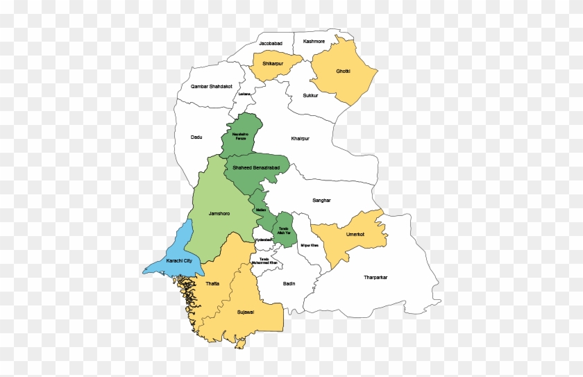 Jamshoro - Sindh Map Outline Clipart