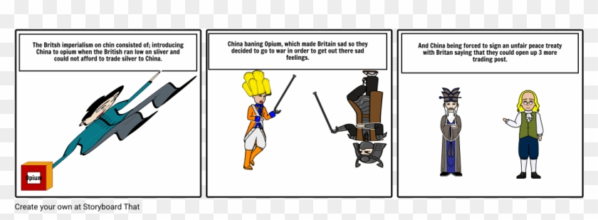 British Imperialism In China - Cartoon Clipart