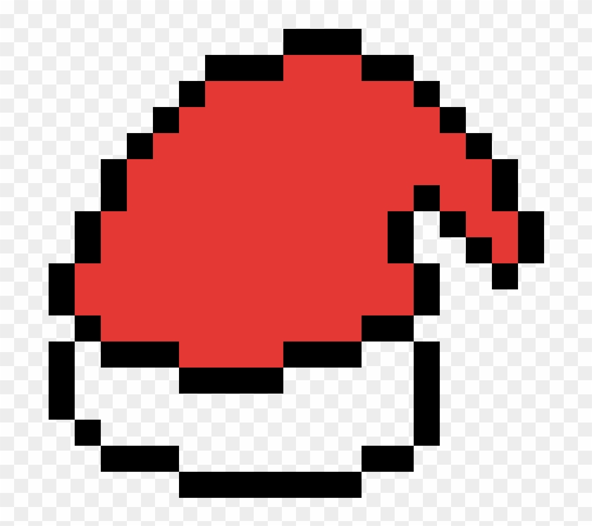 Chapeu Do Papai Noel - Pokeball Pixel Gif Clipart