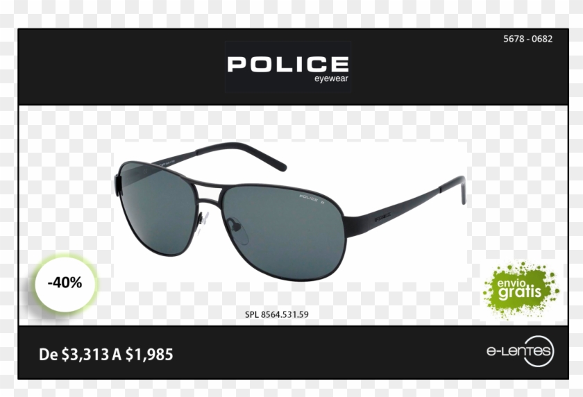 40% De Descuento Y Envío Gratis En Este Modelo De Police - Sunglasses Clipart