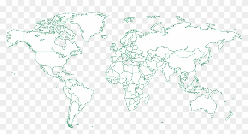 Full - World Map Negative Png Clipart #3320255