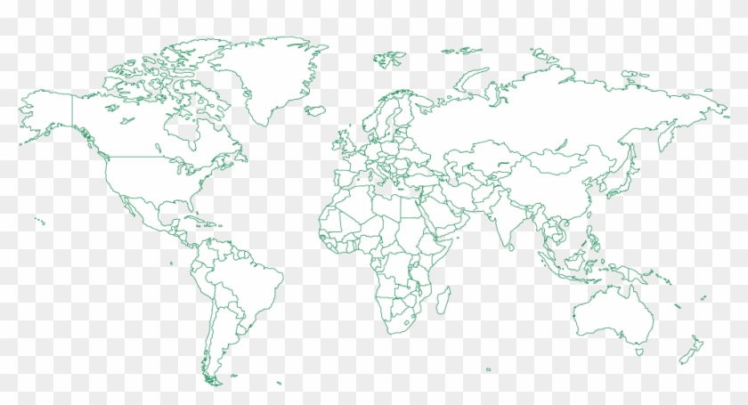 Full - World Map Negative Png Clipart