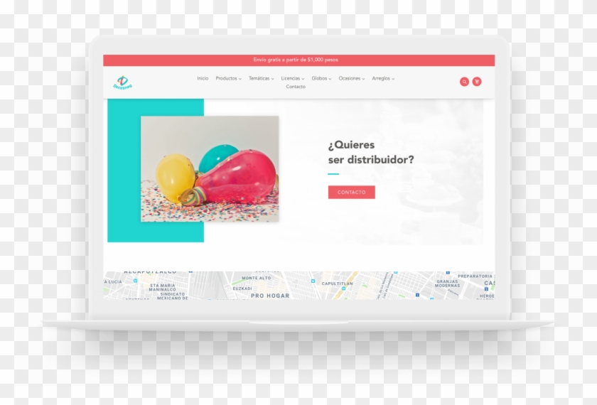 Image Of A Laptop That Shows The Site Of Decosnay - Computer Monitor Clipart