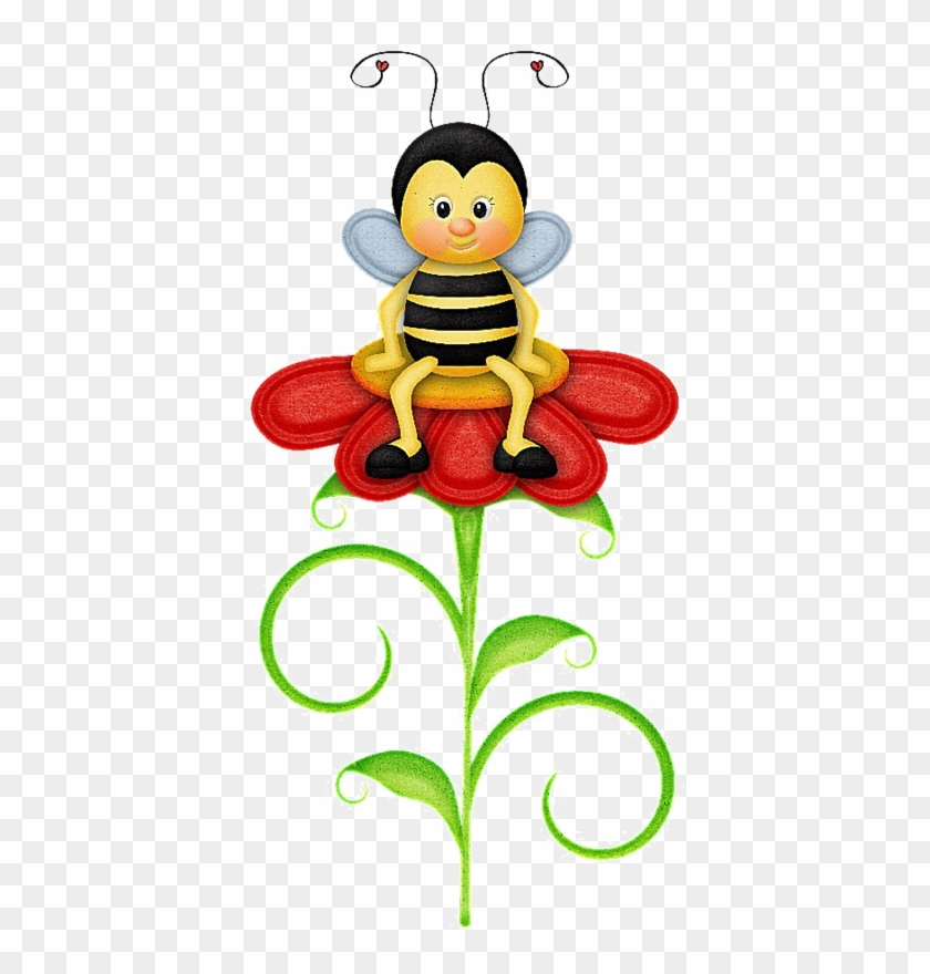 Bee, Abeja, Abelha, Png - Bee On Flower Clipart Transparent Png #3320527
