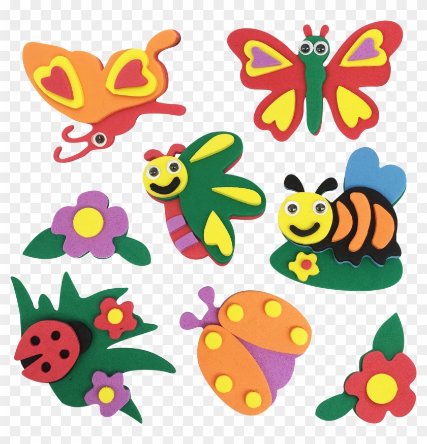 Aplique Ades Cartela Colors C 10 Un Bichinhos Com Asas - Bichinhos De Jardim Em Eva Clipart #3320699