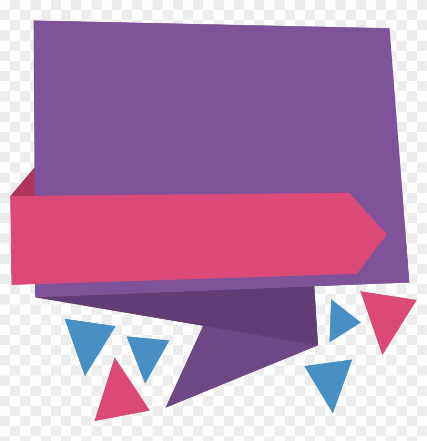 Triangle Fragment Title - Ribbon Clipart #3320935