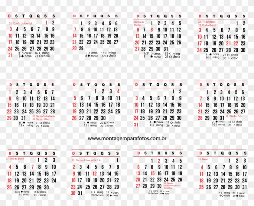 Calendario Outubro 2015 Outubro De 2015 Datas Comemorativas - Calendar 2018 Sundays In Red Clipart #3321507