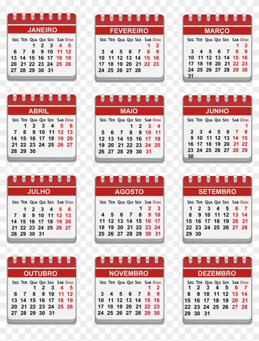 Calendarios En Psd 2016 Calendar Template - Base Calendario 2018 Png Clipart #3321677
