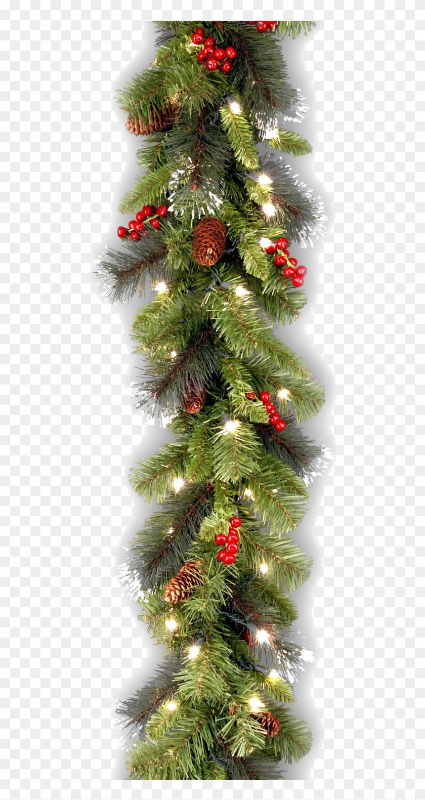 Pngs De Natal - Lighted Christmas Garland Png Clipart