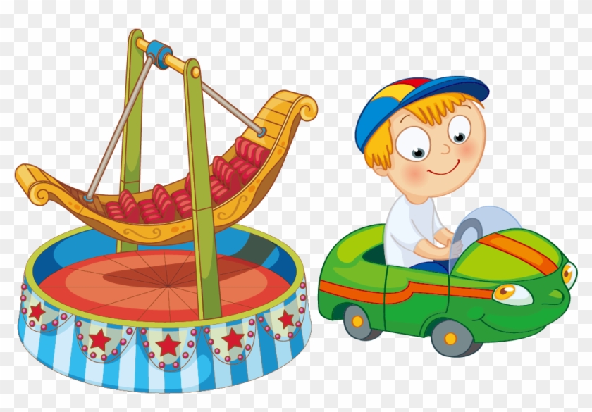 Amusement Ride Amusement Park Traveling Carnival Clip - لعبة اطفال - Png Download