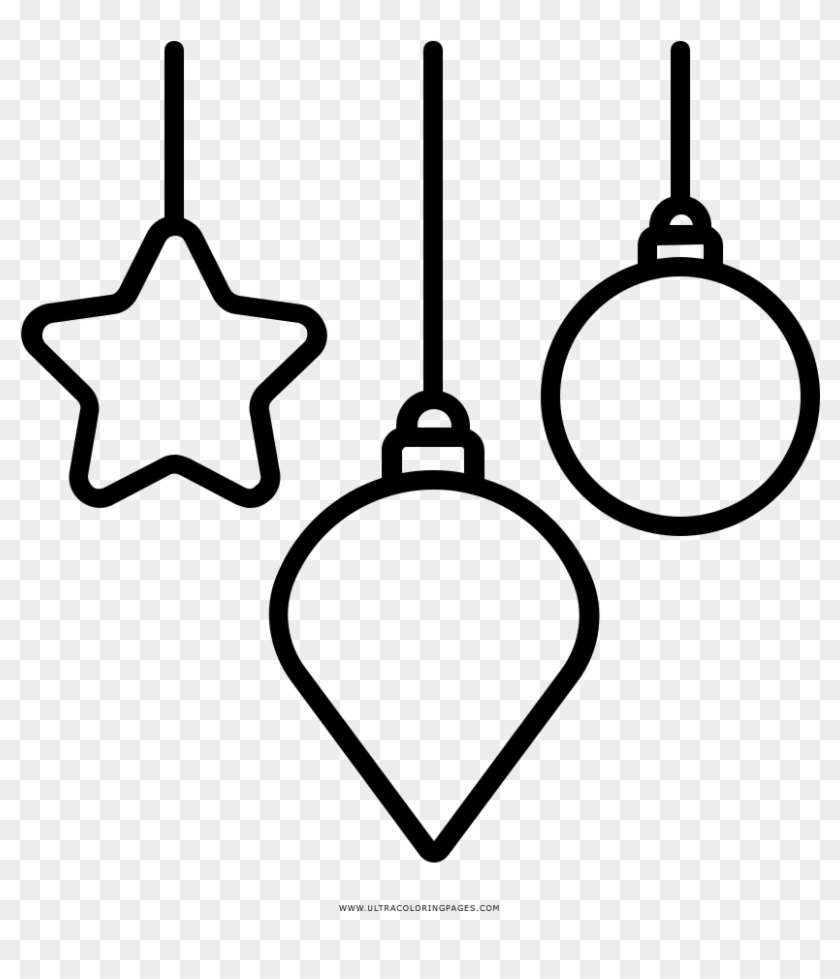 Enfeites De Natal Coloring Page - Enfeitos De Natal Desenhos Clipart