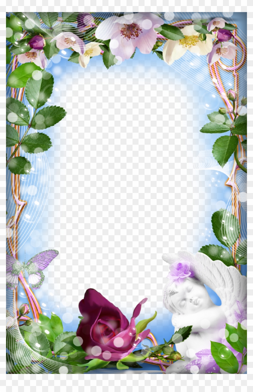 Photo Frame With Angel - Mensagemde Bomdia Para Amigo Clipart