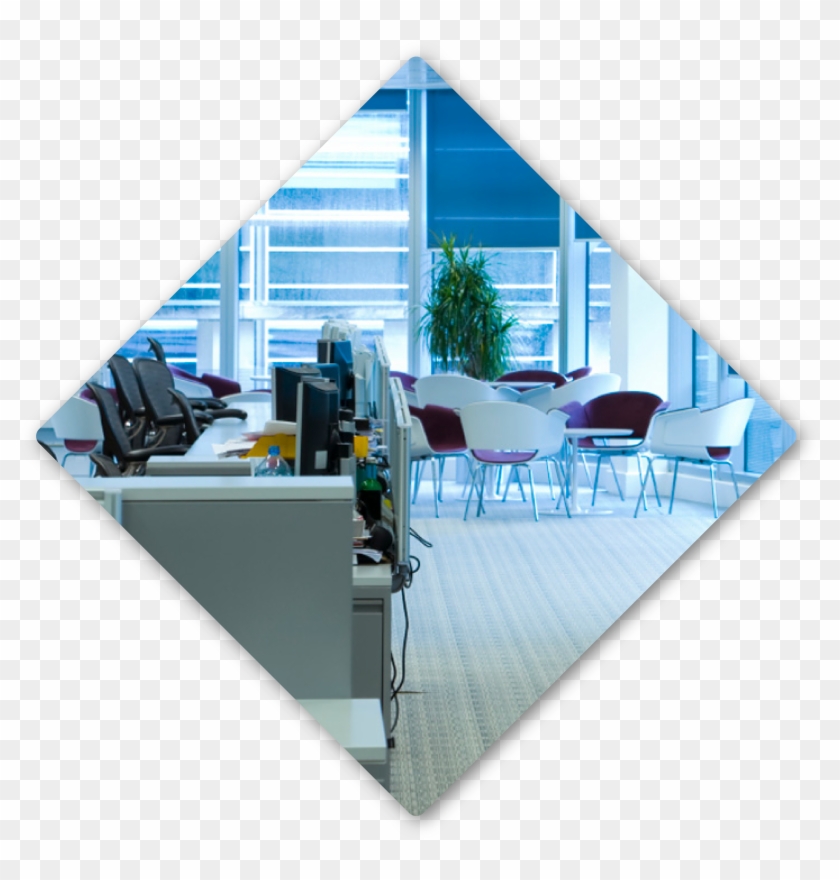 Commercial Office Image In Diamond Shape To Show That - New Office It Setup Clipart