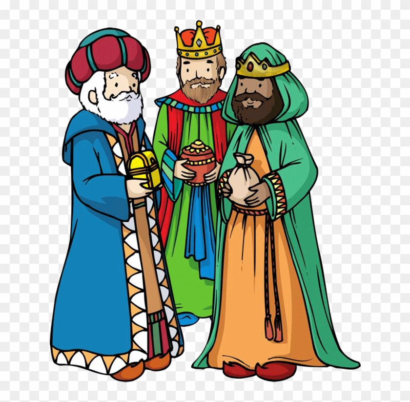 Flanelplaat Wijzen Uit Het Oosten / Hellige 3 Konger - Nativity Three Wise Men Clipart