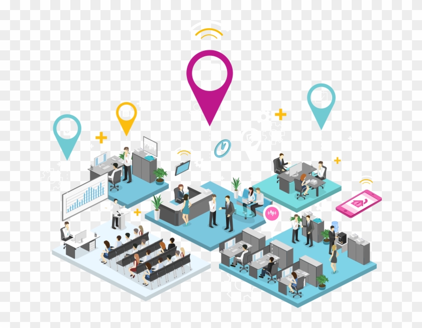 Commercial Office Space - Location Based Services Clipart