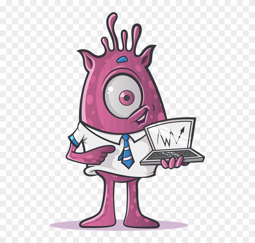 Business, Education, Logo, Monster, Laptop - Business Monster Clipart