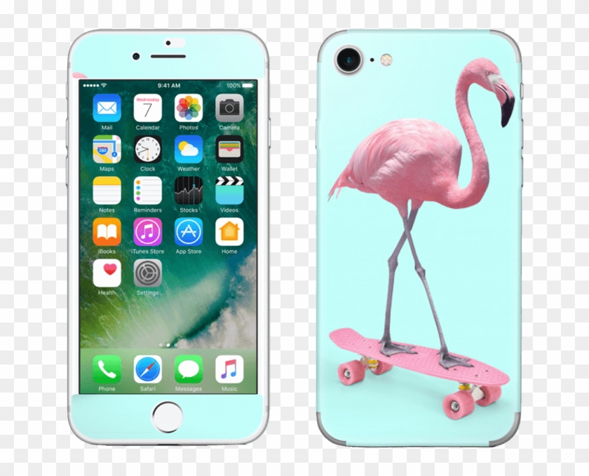 Skateboarding Flamingo Skin Iphone - Iphone 6s Rose Goud Clipart