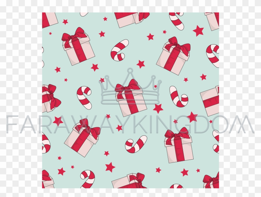 Christmas Gift Cartoon Seamless Pattern Vector Illustration - Christmas Day Clipart