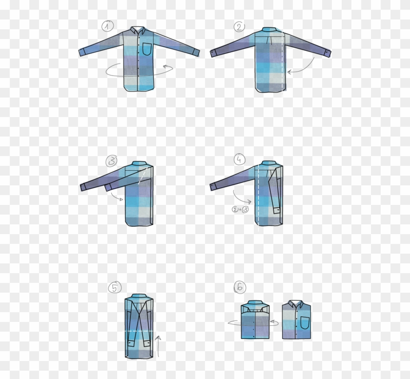 How To Fold A Shirt On Behance - Pasos Para Doblar Una Camisa Clipart