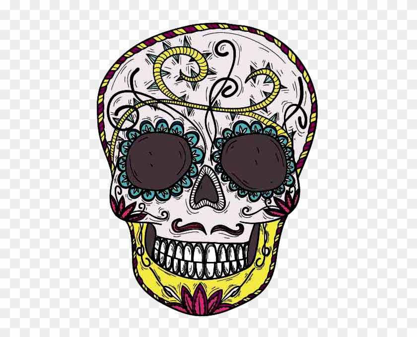 Caveira Mexicana Em Png - Cortinas De Calaveras Clipart