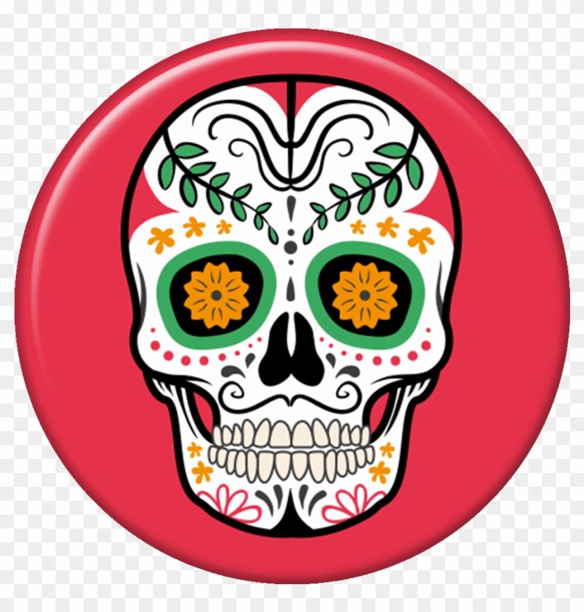 Ps385-01 - Tete De Mort Couleur Clipart