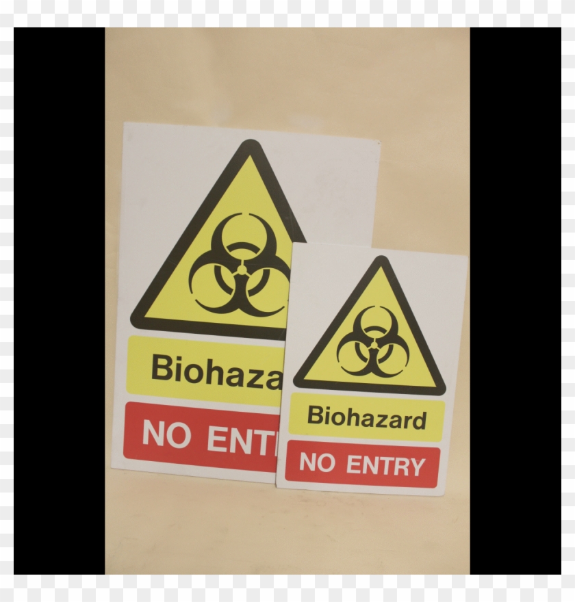 5500005 Bio Hazard No Entry Sign, Big X2 Small X2 (42cm - Biohazard Clipart #3325153