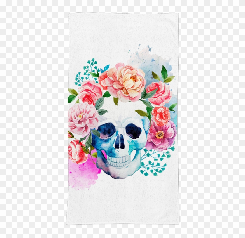Toalha Caveira Em Flores De Sereiartena - Flores Mexico Png Clipart