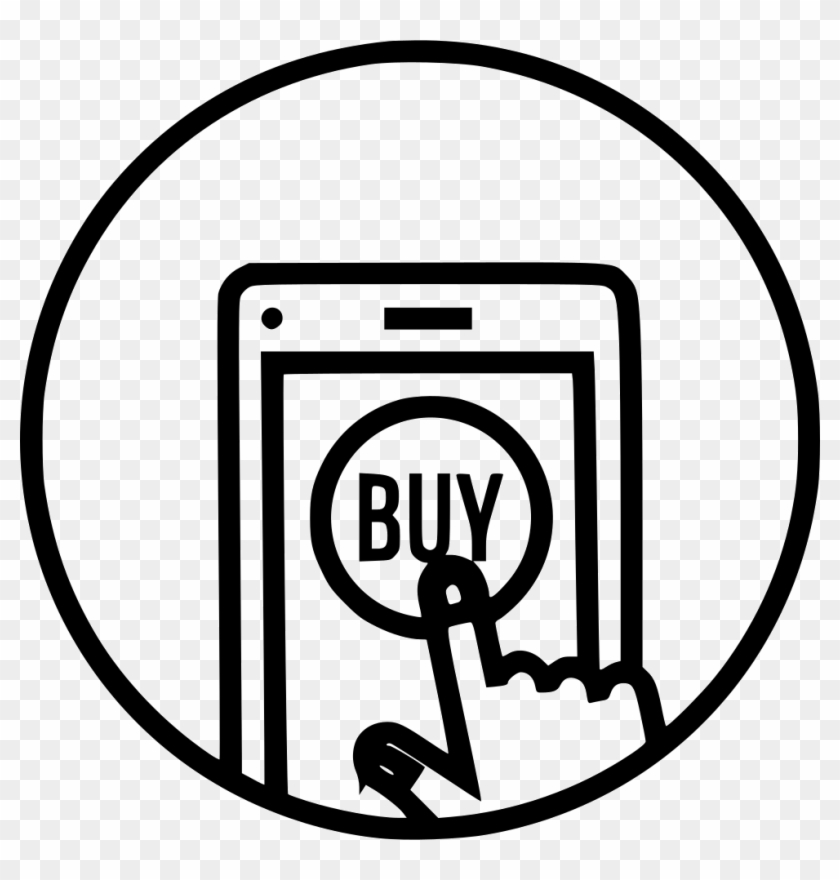 Mobile Online Store Shop Buy Sell Product Hand Gesture - Mobile Hand Icon Png Clipart