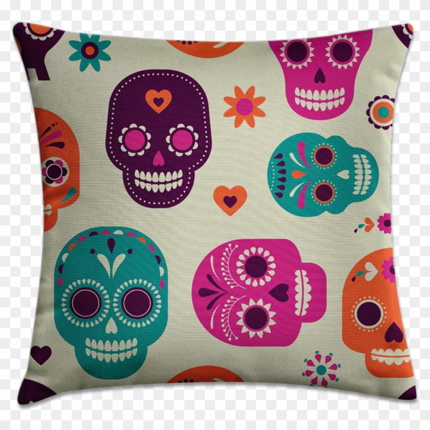 Capa De Caveiras Mexicana Colorida - Day Of The Dead Clipart
