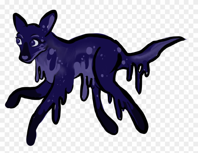 Galaxy Melted Maned Wolf - Cartoon Clipart