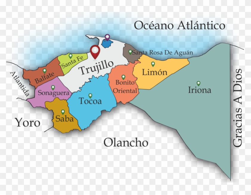 #espaciohonduras Mapas Por Departamento De La República - Departamento De Colon Honduras Clipart
