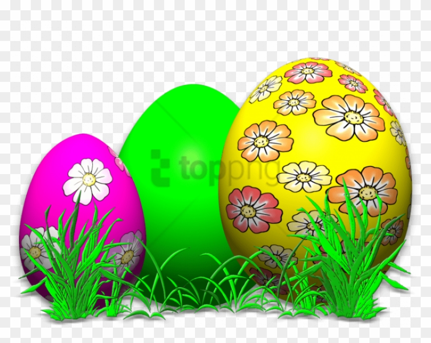 Free Png Easter Coloring Book - Clipart Easter Eggs In The Grass Transparent Png #3325945