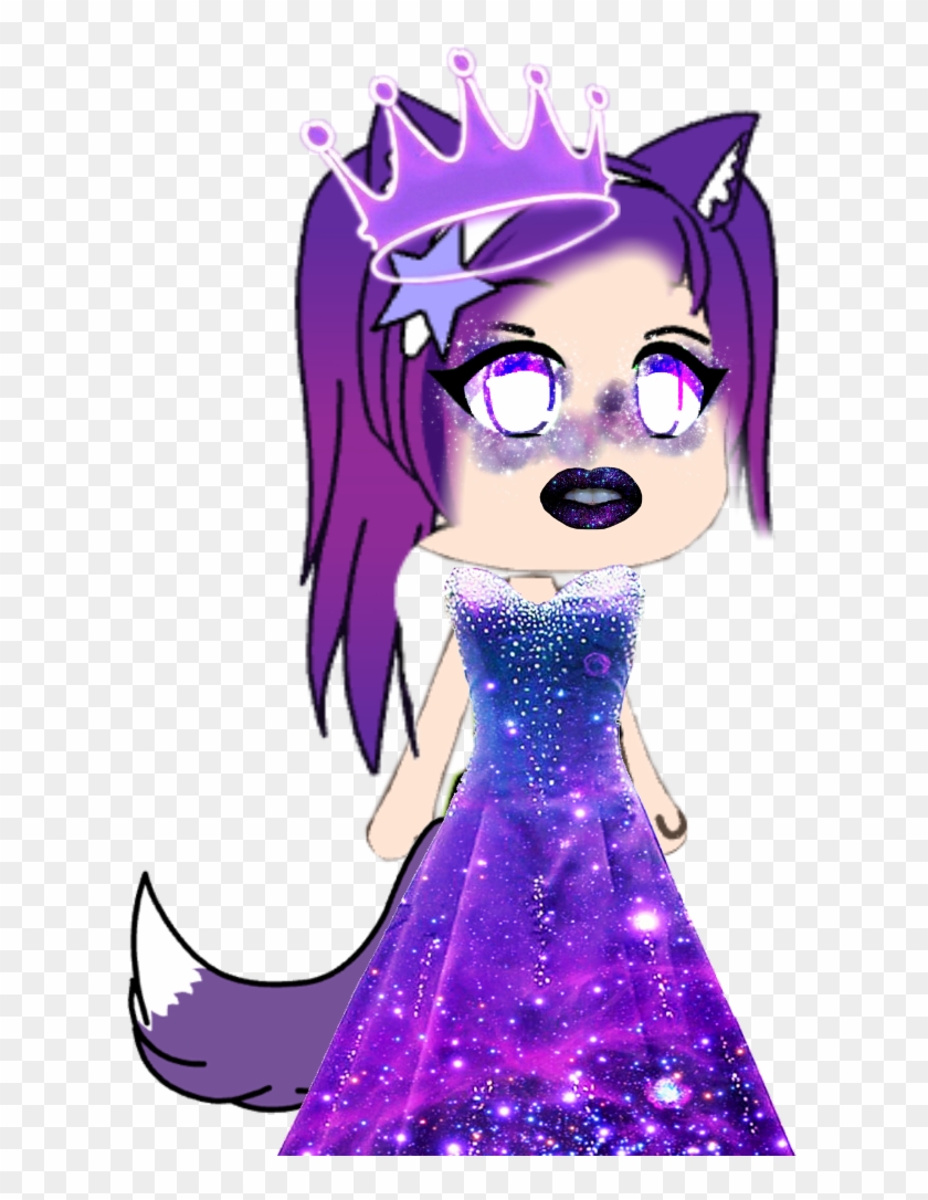 #gacha #hybrid #galaxy #wolf #purple - Illustration Clipart