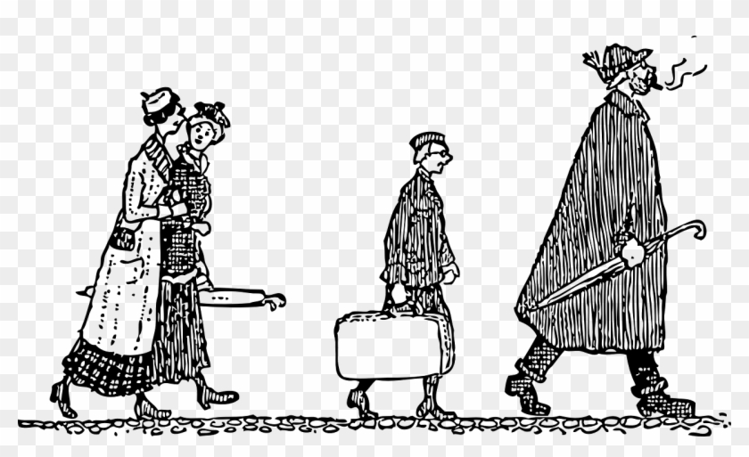 People Travelling Walking - People Walking Clip Art - Png Download