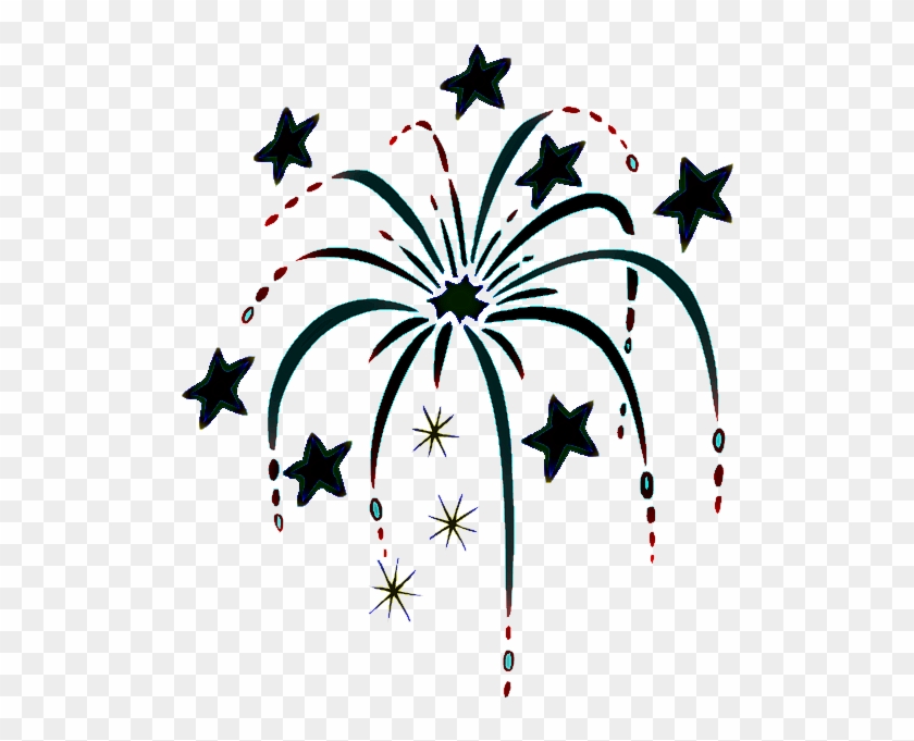 #fuegos Artificiales#freetoedit - Fireworks Clip Art Black White - Png Download