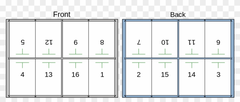 There Are Eight Pages On The Front Of The Sheet, And - Impozycja 16 Stron Clipart