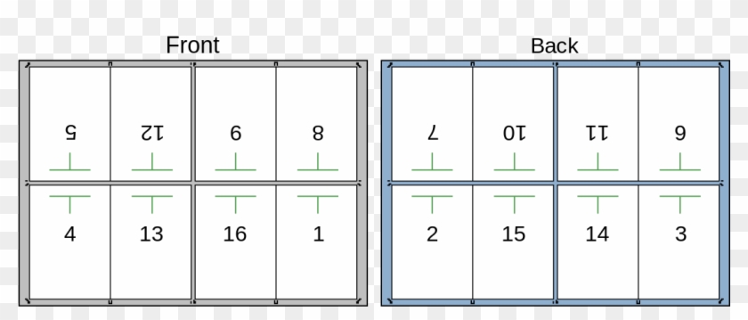 There Are Eight Pages On The Front Of The Sheet, And - Impozycja 16 Stron Clipart #3327203