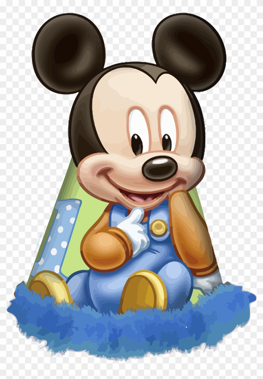 Feather Baby Mickey Clipart Png - Baby Mickey Mouse 1st Birthday Clipart Transparent Png #3327324